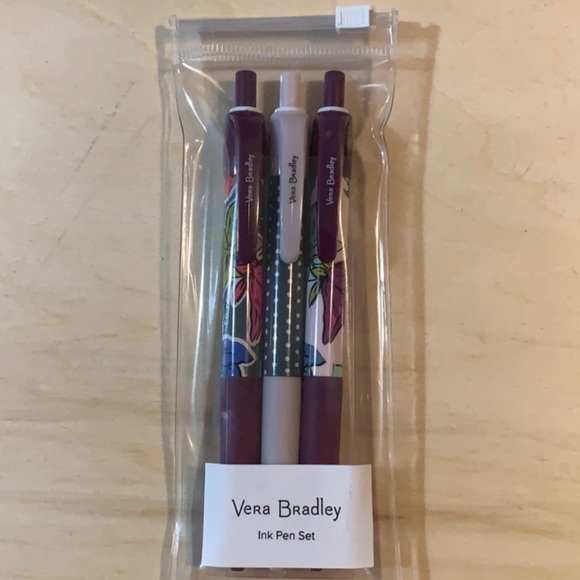 NWT Vera Bradley Ink Pen Set Falling Flowers print - Picture 2 of 7